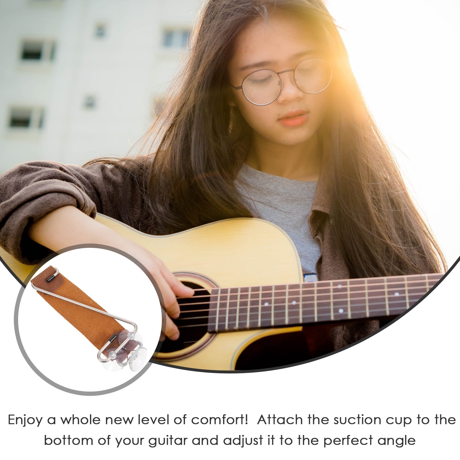 OUNONA Guitar Stand Rack with Tote Bag, Stable Support for Men and Women Guitar Players, Portable and