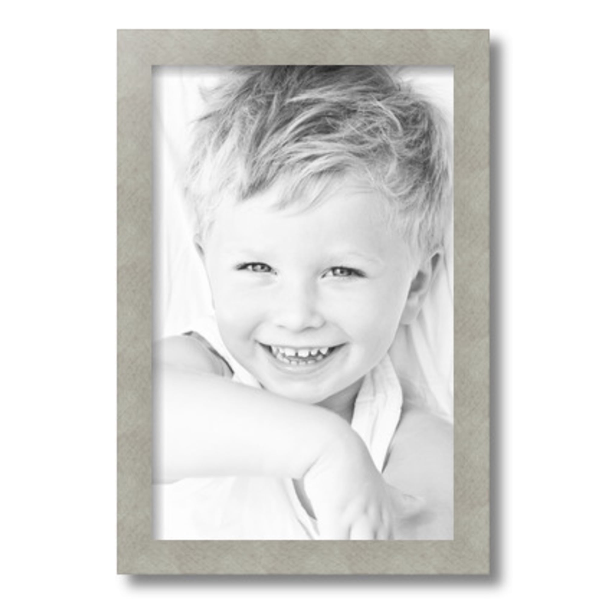 ArtToFrames 11" x 17" Classic Silver Picture Frame, 11x17 inch Gray MDF Poster Frame (WOM-4499), 1 Pack
