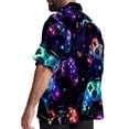 thumbnail image 3 of Game Controller Men's Short Sleeve Poplin Shirt with Spread Collar Tops, Casual Printed Button Down, Summer Beach Shirt for Men - Unisex, Stylish Men's Shirts, 3 of 6