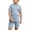Blue, variant on Amidoa Girls Summer Outfit Sets 2 Piece T-Shirt Short Sleeve and Shorts Set Kids Clothing Sets White Size 8