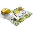 thumbnail image 2 of Placemats Set of 6 Washable,Farmhouse Placemat for Dining Table Decorations, Heat-Proof Table Mats for Kitchen Dinner Banquet Fresh Lemon Spring Summer Welcome Quote, 2 of 6