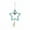 Blue, variant on LanSuare Christmas Fluffy Star Hanging Ornaments, Five Point Star Xmas Tree Pendant, Suitable for Porch, Wall, Indoor Home Decor, Front Entry, Christmas Tree Decor