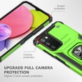 thumbnail image 3 of Xhy Samsung Galaxy A03S Case with Screen and Lens Protector Magnetic Ring Holder Kickstand Military Grade Full Body Double Layer Drop Protection Rugged Durable Detachable for Samsung A03S Phone-Green, 3 of 9