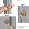 thumbnail image 4 of Crystal Curtain Tiebacks, 2 Pack Star Style Curtain Holdbacks Diamond Clips with Stretchy Wire Rope for Home Office Decoration, 4 of 7