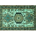 thumbnail image 1 of Ahgly Company Indoor Rectangle Persian Turquoise Blue Traditional Area Rugs, 7' x 9', 1 of 4