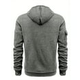 thumbnail image 4 of WTOBBY Men's Casual Pullover Hoodie, Long Sleeve Athletic Sweatshirt for Running Gym, Lightweight Performance Comfort,Gray 2XL, 4 of 4