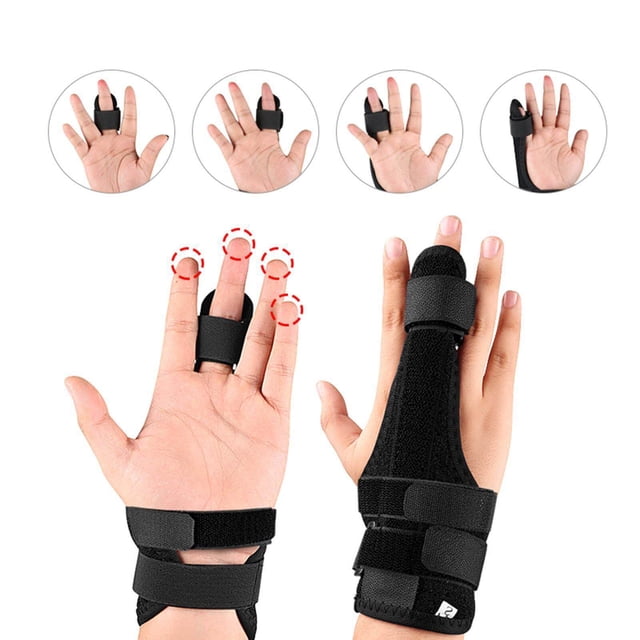 facefd Finger Splint First Aid Black Support Guard Splints for Finger