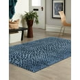 thumbnail image 3 of Unique Loom Kamala Washable Collection Area Rug - Animal print (9'  x 12' Rectangle Navy Blue/Ivory), 3 of 9