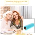 thumbnail image 4 of 1 Roll Rainbow Tulle Rolls Tulle Netting Fabric Spool Ribbon Sewing Scissors Body Measuring Ruler for Table Skirt Rainbow Party Tulle Skirt Dress Blue, 4 of 8