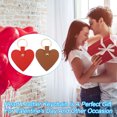 thumbnail image 4 of Uxcell Heart Leather Keychains Leather Key Fobs with Key Rings Keychain Holder for Wedding Gifts Brown, Red 4 Pack, 4 of 6