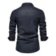 thumbnail image 2 of Camisa Manga Larga De Denim Para Hombre Casual, 2 of 6