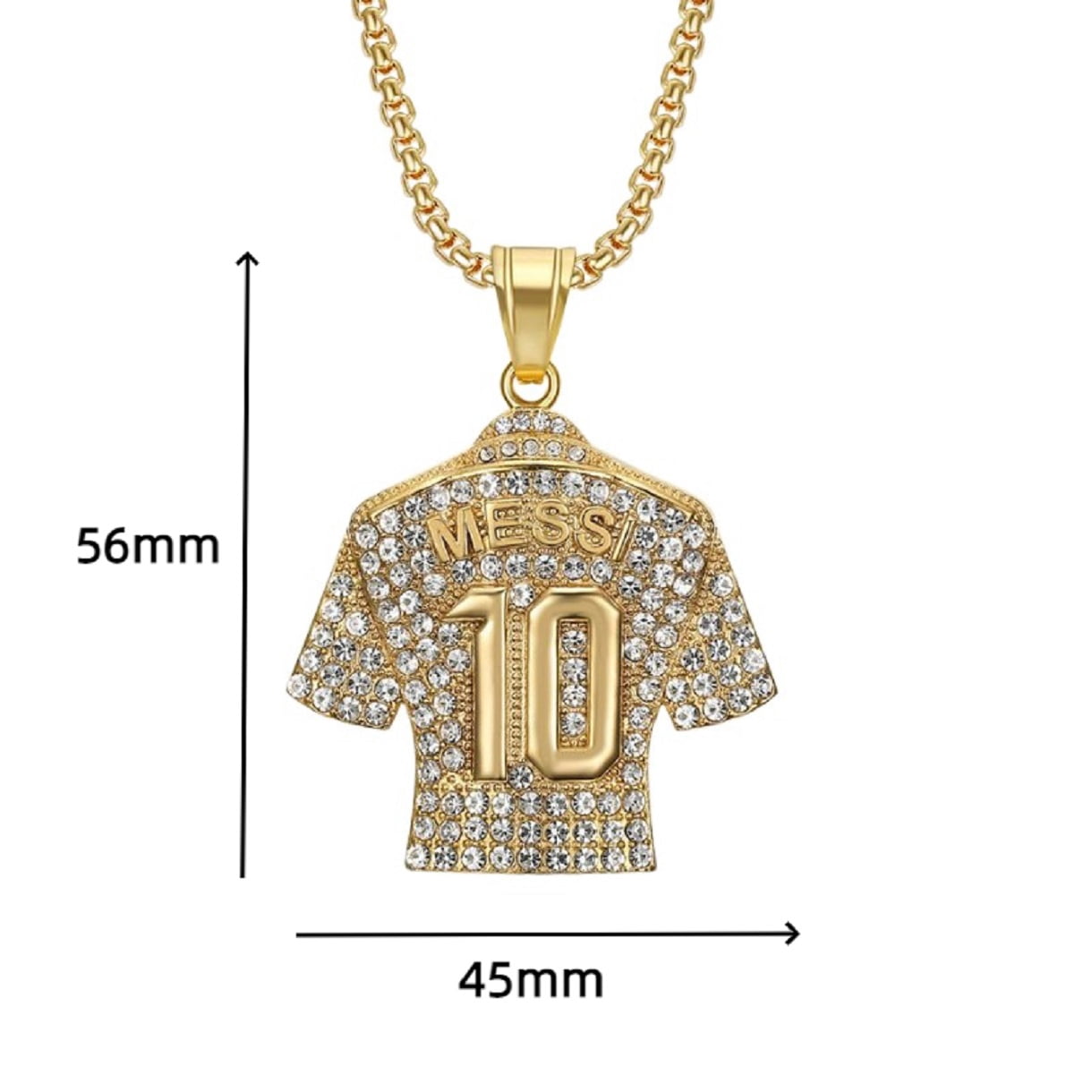 MayiaHey Soccer Jersey 10 Pendant, Number 10 Soccer Jersey Necklace for Men, No. 10 Football Necklace Iced Out Sports Charm Jewelry, Rock Number 10 Soccer Players  Necklace