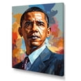 thumbnail image 2 of Designart "Obama In Popart Portrait I" Woman Pop Art Wall Art Living Room, 2 of 7