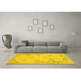 thumbnail image 3 of Ahgly Company Indoor Round Abstract Yellow Contemporary Area Rugs, 6' Round, 3 of 4