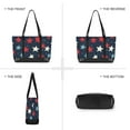 thumbnail image 6 of FORMRS Canvas Laptop Tote Bag for Women with 15.6" Computer Compartments Shoulder Handbag, Red White Stars, 6 of 7