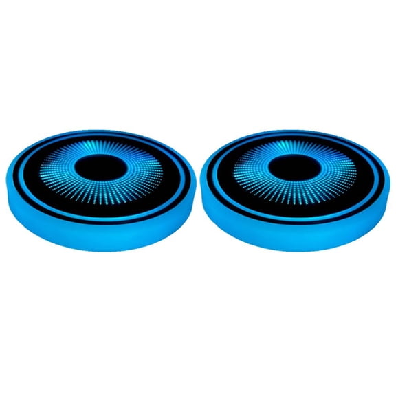2 Pcs LED Car Cup Holder Lights, 7 Colors Changing USB Charging Mat Waterproof Cup Pad for Drink, LED Interior Atmosphere Lamp Decoration Light Inside Car Lighting Accessories, Car Gifts for Men H3T3