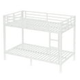 thumbnail image 4 of Bellemave Twin XL Over Twin XL Bunk Bed, Heavy Duty Metal Bunk Beds Frame, Noise Reduced Space Saving Design for Modern Living, White, 4 of 8
