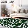 thumbnail image 2 of ODIKA 5'x7' Machine Washable Non-Slip Area Rug, Festive Believe Typography and Starburst Motif High Traffic Rug, Green, 625435, 2 of 7