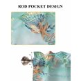 thumbnail image 6 of Ocean Coastal Bathroom Window Curtain, Summer Nautical Beach Coral Starfish Light Filtering Coffee Kitchen Curtains, Bedroom Living Room Curtains 2 Panel 84"x63", 6 of 6
