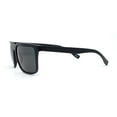 thumbnail image 3 of Mens Rectangular Minimal Horn Rim Sporty Gentlemanly Sunglasses Matte Black - Black, 3 of 4