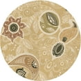 thumbnail image 1 of Ahgly Company Indoor Round Patterned Cinnamon Brown Area Rugs, 7' Round, 1 of 6