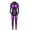 yue866-01-Purple, variant on KHONTS Women's 3D Mechanical Robot Skeleton Print Halloween Jumpsuit Romper Outfit 02-White S