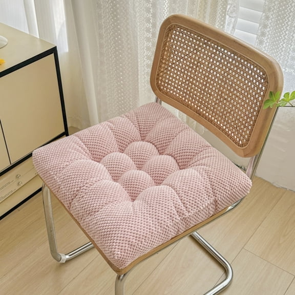 HOARBOEG Seat Cushion For Office Chair Thickening Multifunctional Velvet Floor Cushions Washable Square Dining Chair Cushions Simple Solid Color Chair Pad, 17.72*17.72in