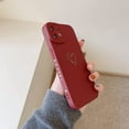 thumbnail image 3 of for iPhone 11 Case 6.1" 2019,Side Back Cute Plated Love Heart with Anti-Fall Lens Cameras Cover Protection Soft TPU Shockproof Anti-Fingerprint Phone Cases for Women Girls Men -Red, 3 of 12