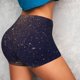 thumbnail image 4 of Fotbe Gold Black Glitter Shorts Sin Costuras – Shorts Deportivos de Cintura Alta para Mujer, Elásticos para Gimnasio, Yoga, Running o Ciclismo-Small, 4 of 8