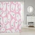 thumbnail image 2 of Pink Halloween Bath Curtain Cartoon Ghost Shower Curtain for Kids Kawaii Cute Bathroom Set Polyester Kids Bathroom Accessories, 2 of 6