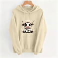 thumbnail image 6 of Aimik Women's Cute Cow Graphic Hoodies Sweatshirts Long Sleeve Pullover Tops with Drawstring Pockets Fall Loose Comfy Hoodied Tops, 6 of 6