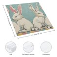thumbnail image 3 of WYYP White Rabbits Polyester Dinner Napkin for Dining Table Kitchen Party Housewarming Decor, Reusable Cloth Napkin 4 PCS, 3 of 7