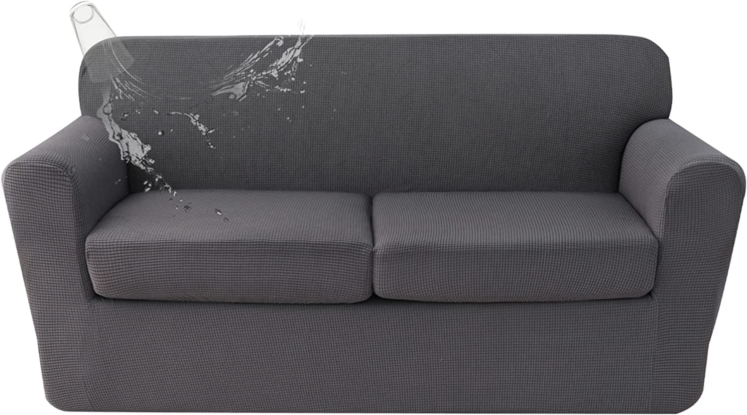 Waterproof Loveseat Couch Covers for 2 Cushion Couch Stretch Sofa