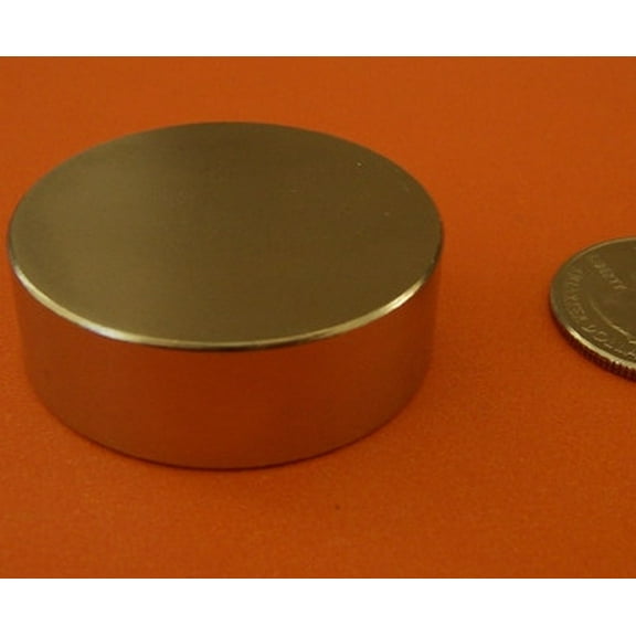 Rare Earth Magnets 1.5 in x 3/8 in N42 Neodymium Disc