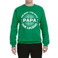 thumbnail image 2 of Wild Bobby, Papa Man Myth Legend Funny Dad Uncle Papa Granpa Dad Gift, Father's Day, Unisex Crewneck Graphic Sweatshirt, Kelly, 5X-Large, 2 of 4