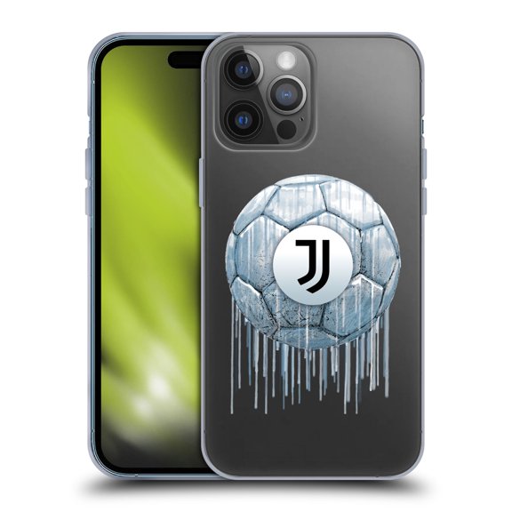 Head Case Designs Officially Licensed Juventus Football Club Drip Art Logo Soft Gel Case Compatible with Apple iPhone 14 Pro Max