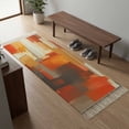 thumbnail image 5 of Area Rug with Tassels 2' x 6', Orange Gradient Graffiti Art Kitchen Runner Rug for Hallway Bedroom Throw Rugs, Abstract Geometric Seamless Soft Door Mat for Bathroom Entrance Living Room, 5 of 9