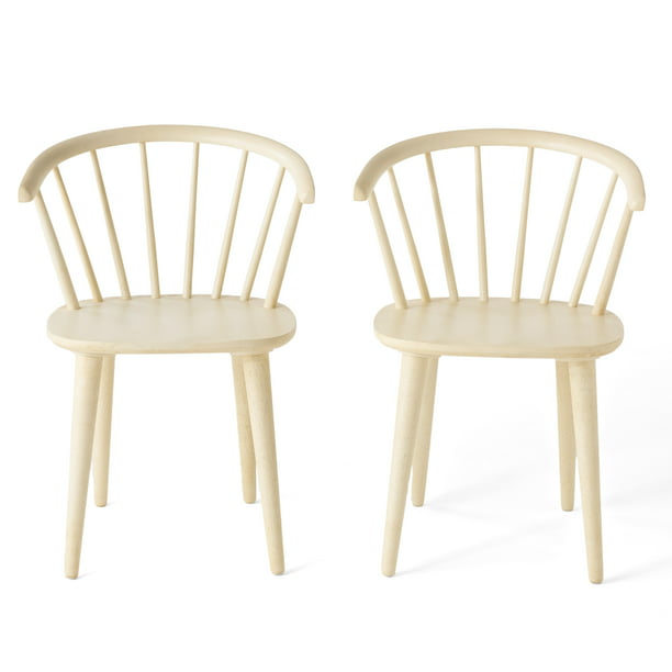 Rounded Back Spindle Dining Chair Set, Round Back Dining Chairs Set Of 2