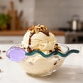 thumbnail image 4 of Coffee Glass Cup Colorful Transparent Glass Coffee And Dessert Spoons Arched Wave Handles High-Profile Flatware, 4 of 6