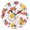 Black, variant on Bacon Eggs Pattern Wall Clock 10in Round Artistic Oil Painting Home Decor Desk Table Clock