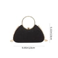 thumbnail image 3 of Rhinestone Evening Clutch, Chain Crossbody Purse With Metal Handle Lock, for Formal Events, Black, 3 of 6