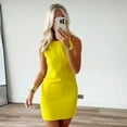 thumbnail image 4 of Fashion Summer Dresses 2024 Womens Dresses Bodycon Sleeveless Mini Dress White Red Blue Black Yellow Dress Vacation Dresses, 4 of 10