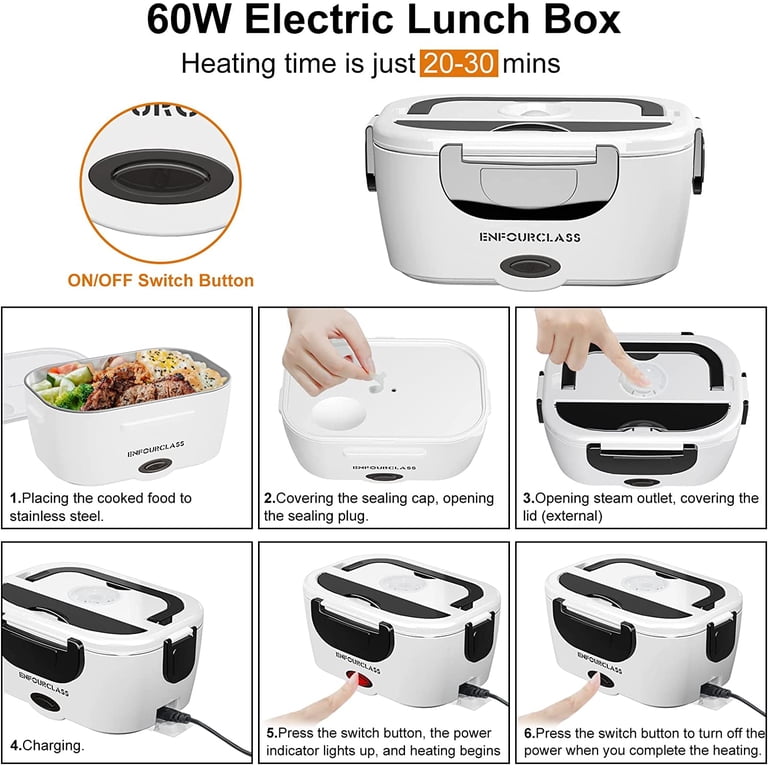 Lunch Box Heater For Car Portable Electric Food Warmer & Oven – 12V/24V ...