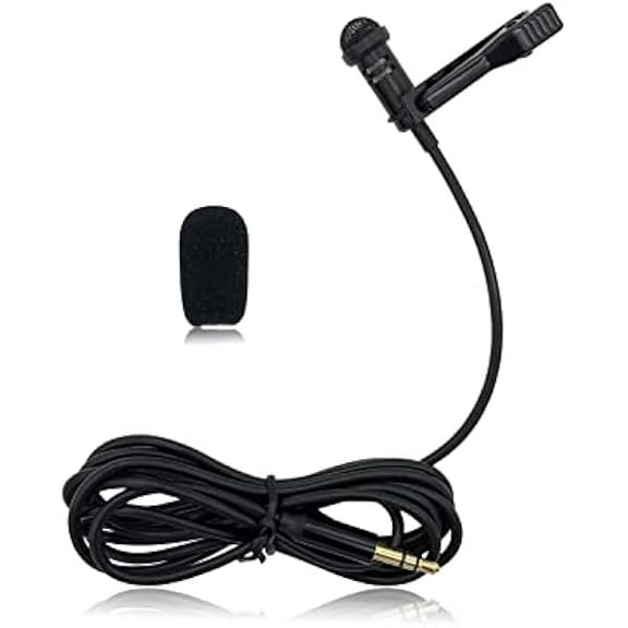 Lavalier Mic for Rode Wireless GO 2, Lav Lapel Microphone (Omnidirectional, Wearable Clip on, 3.5mm TRS Jack
