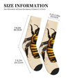 thumbnail image 2 of Crew Socks for Women Men, Honey Bee  Moisture Running Athletic Football Striped Socks Cushion Tube Socks, 2 of 7