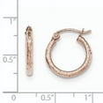 thumbnail image 2 of Primal Gold 14 Karat Rose Gold Lightweight Diamond-Cut Hoop Earrings, 2 of 4