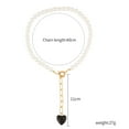 thumbnail image 3 of Guodhu Layered Pearl Necklaces for Women Boho Necklaces Dainty Stackable Layered Chain Necklace Jewelry Paperclip Chain Necklace, 3 of 5