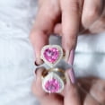 thumbnail image 5 of Rosec Jewels Lab Grown Pink Sapphire Heart Engagement Ring - 5.6 Carat - Pink Sapphire Diamond Ring - AAAA Grade Certified, 10K Yellow Gold, US 6.50, 5 of 9