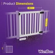 50.5in H x 48in W (1 Gate) No Dig WamBam Sturbridge Gate Kit, White Vinyl Picket Yard Fence Gate with Hardware Included for Sturbridge Fence Kit, Durable Outdoor Gate for Yard or Pool, BL19104