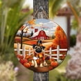 thumbnail image 4 of Thanksgiving Pug Pilgrim Grateful, Thankful, Blessed Fall Welcome Round Wood Sign Dog Lover Gifts Hanging Wall Home Decor - 00021, 4 of 5